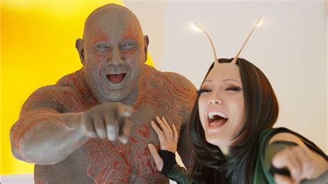 mantis x drax|drax and mantis laughing.